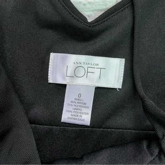 Ann Taylor Loft Rouched Little Black Dress - Picture 4 of 4
